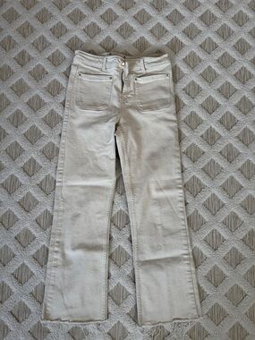 Zara Cream Wide-Leg Jeans